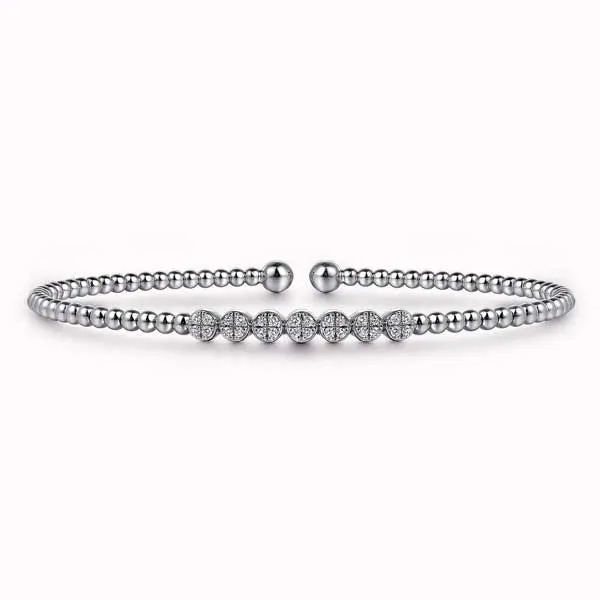 Diamond bracelet with beaded design on a white background. Click to view bracelets.