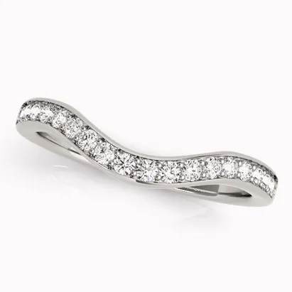Curved diamond band ring from Koerbers Fine Jewelry, perfect for engagement or wedding.