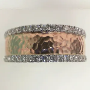 Rose gold and diamond ring