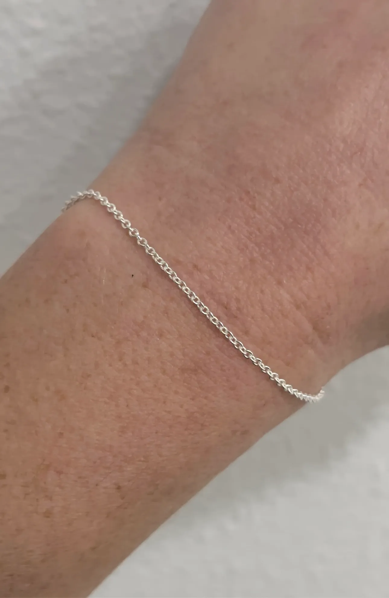 Sterling silver cable chain permanent jewelry at Kiefer Jewelers