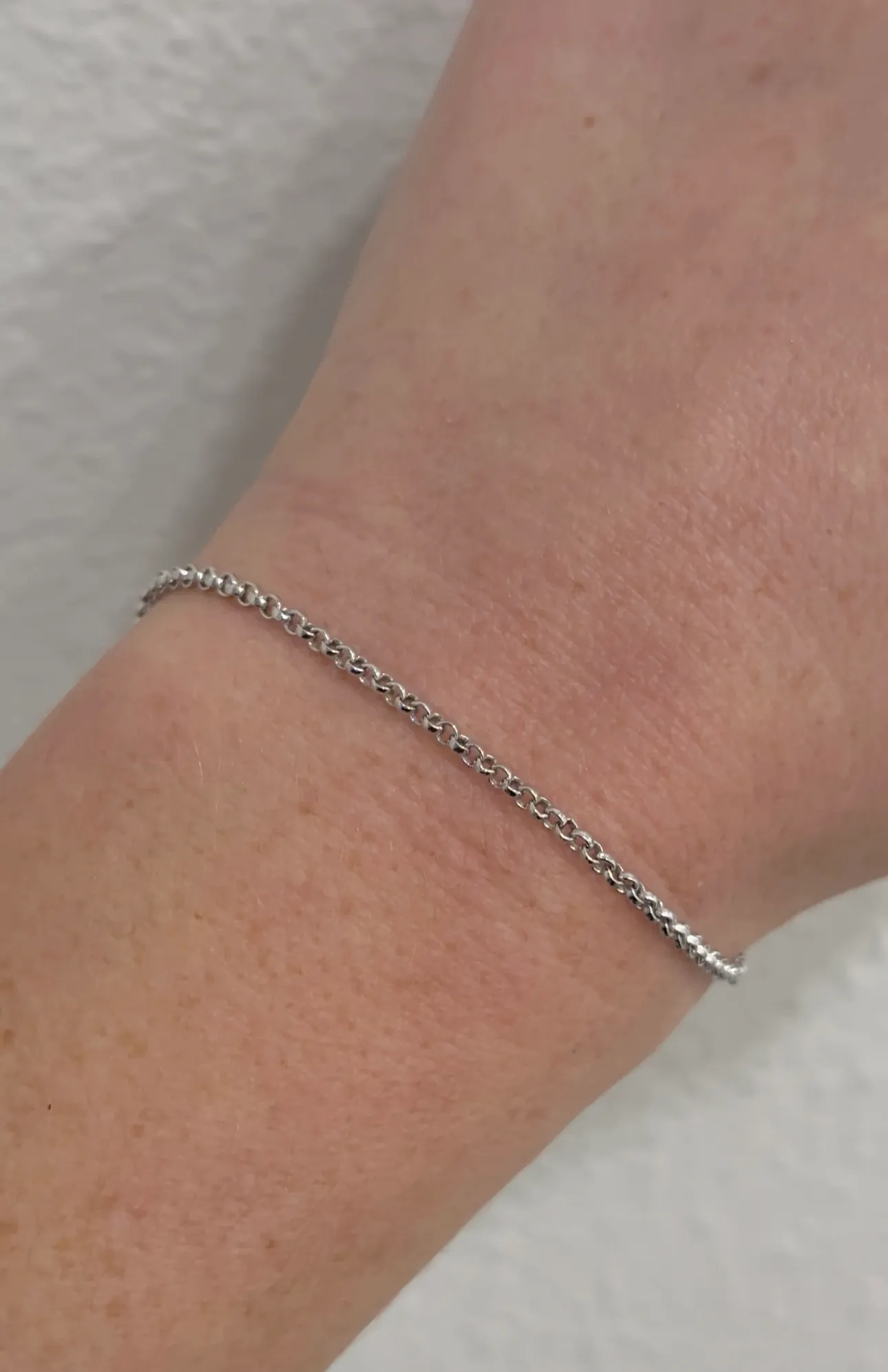 Sterling siler link chain permanent jewelry at Kiefer Jewelers