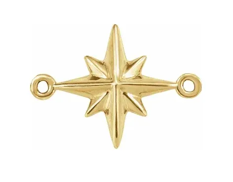 14k star station charm for permanent jewelry at Kiefer Jewelers
