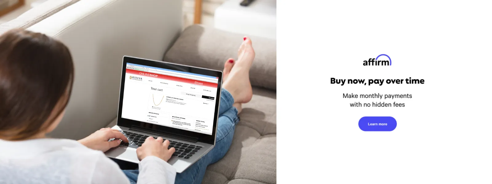 Buy now pay later with affirm