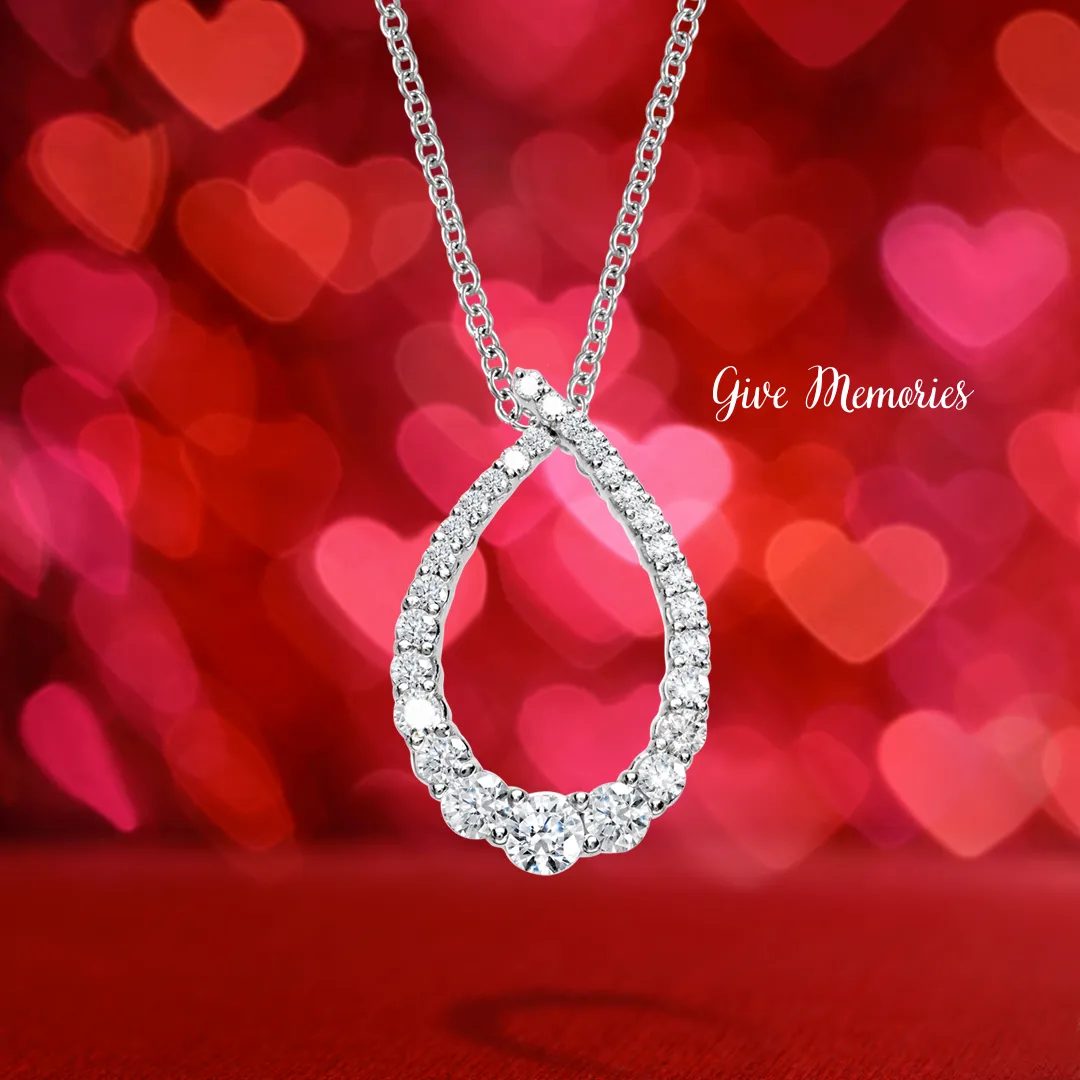 Diamond Tearpdrop Necklace