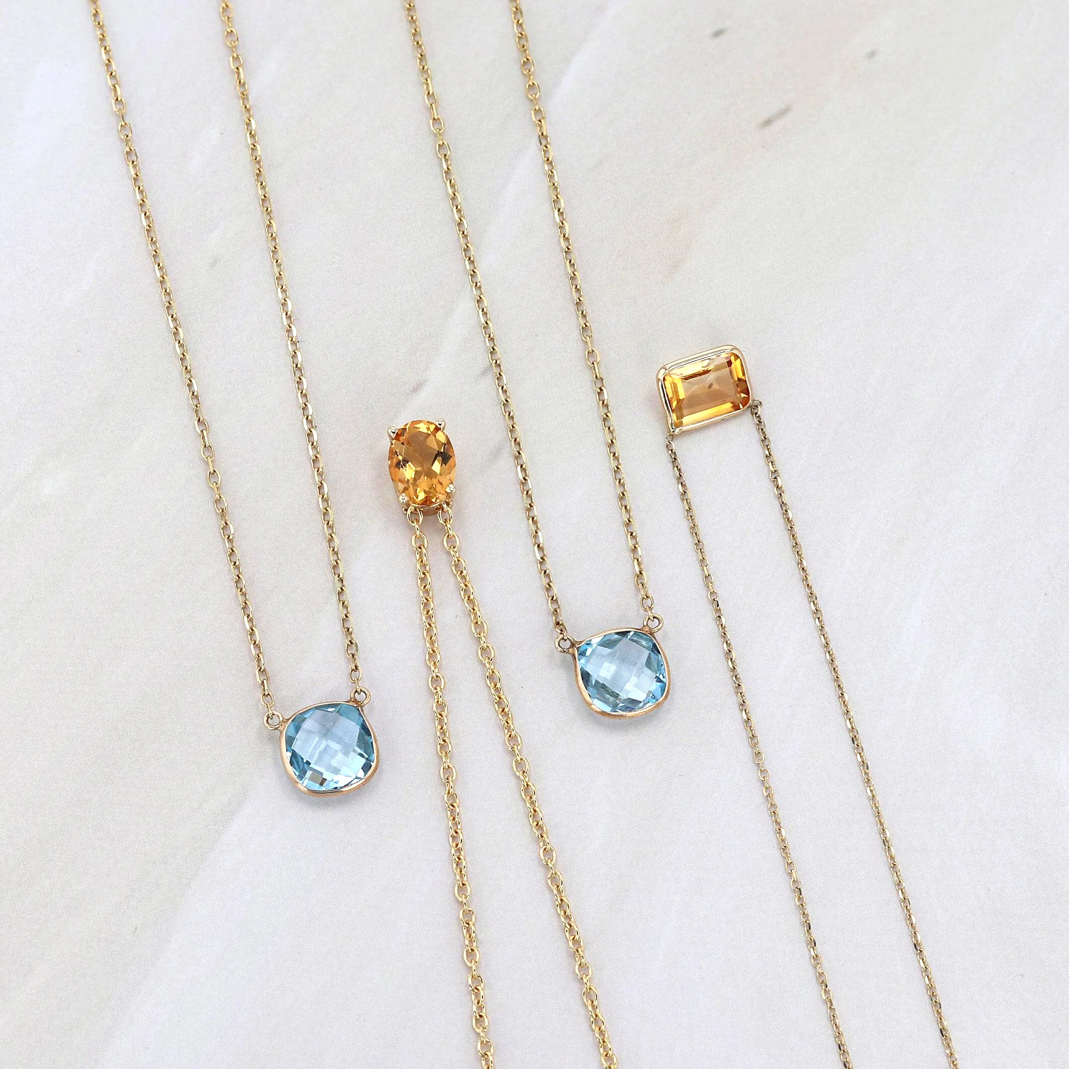 Topaz and Citrine Necklace November Birthstone La Mine dOr Jewellery Store Moncton, NB and Halifax, NS