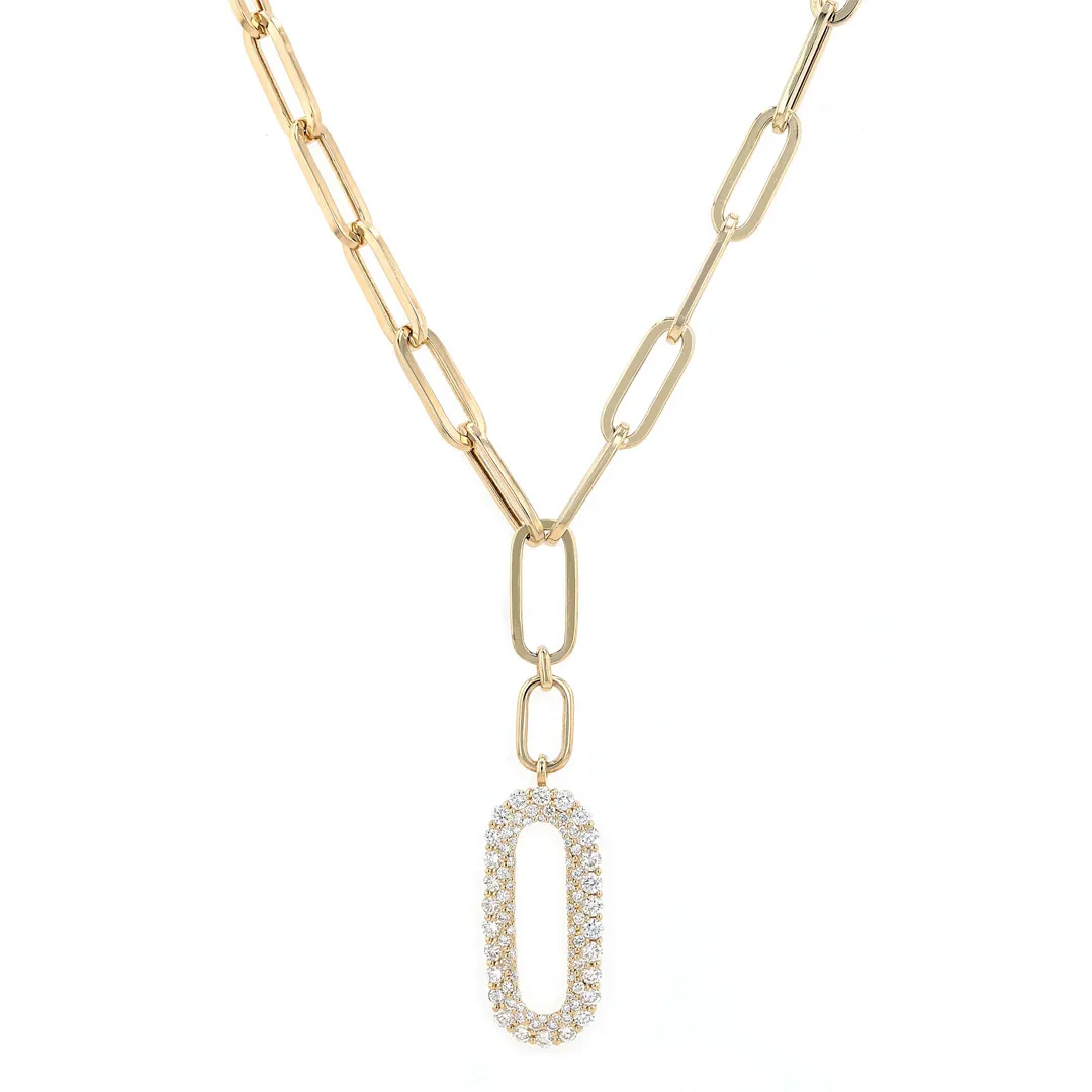Diamond paperclip necklace La Mine d'Or Jewellery Store New Brunswick & Nova Scotia