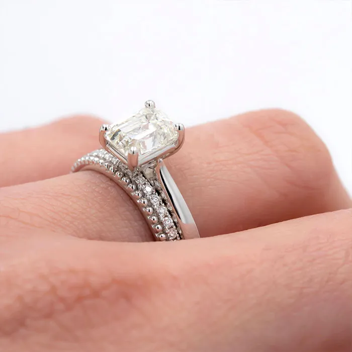 Princess cut circle sale engagement rings