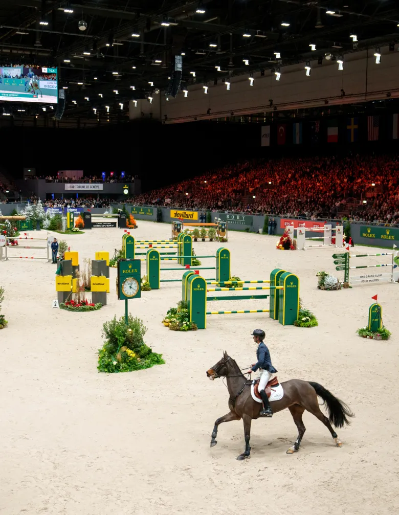 Rolex and equestrianism  Existing as one Building trust, never breaking the intimate pact that binds rider and horse. Facing all