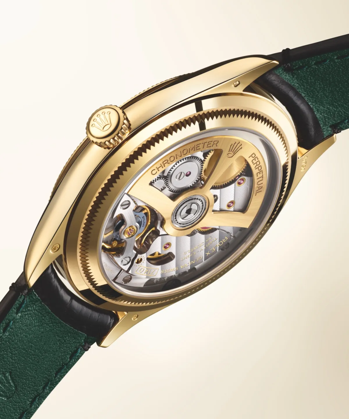 Rolex Perpetual 1908 La Mine d'Or Canada transparent case back