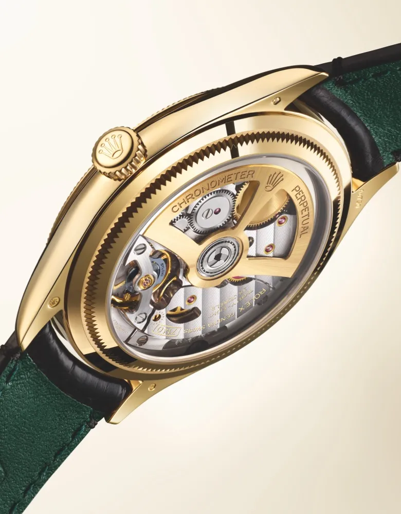 Rolex Perpetual 1908 La Mine d'Or Canada transparent case back