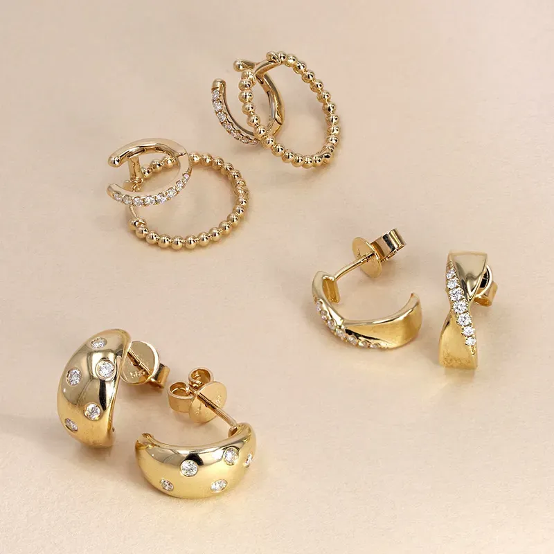 Shop Gold Earrings and Diamond Earrings at La Mine d'Or Moncton, NB and Halifax, NS 