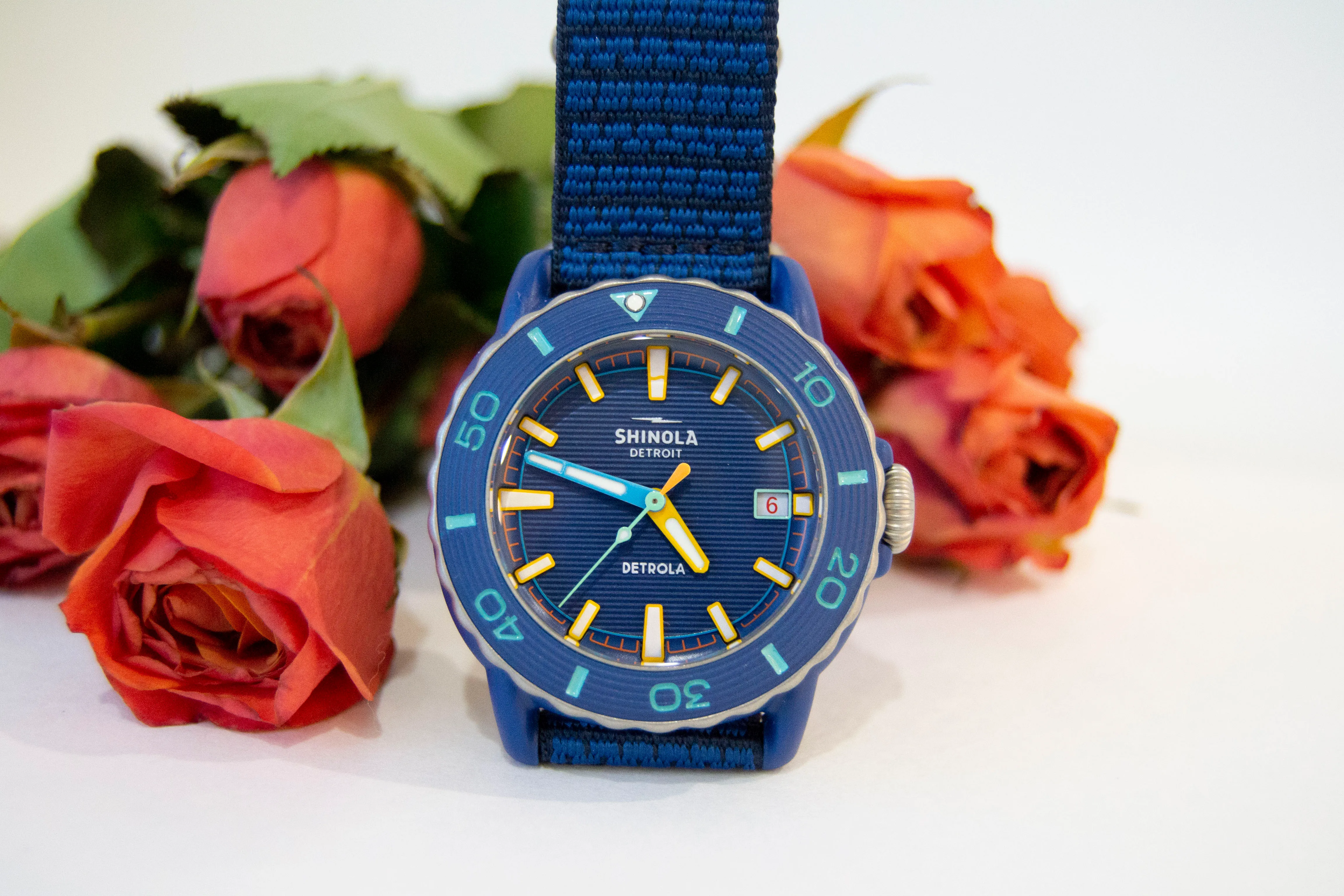 Shinola blue sea creatures watch