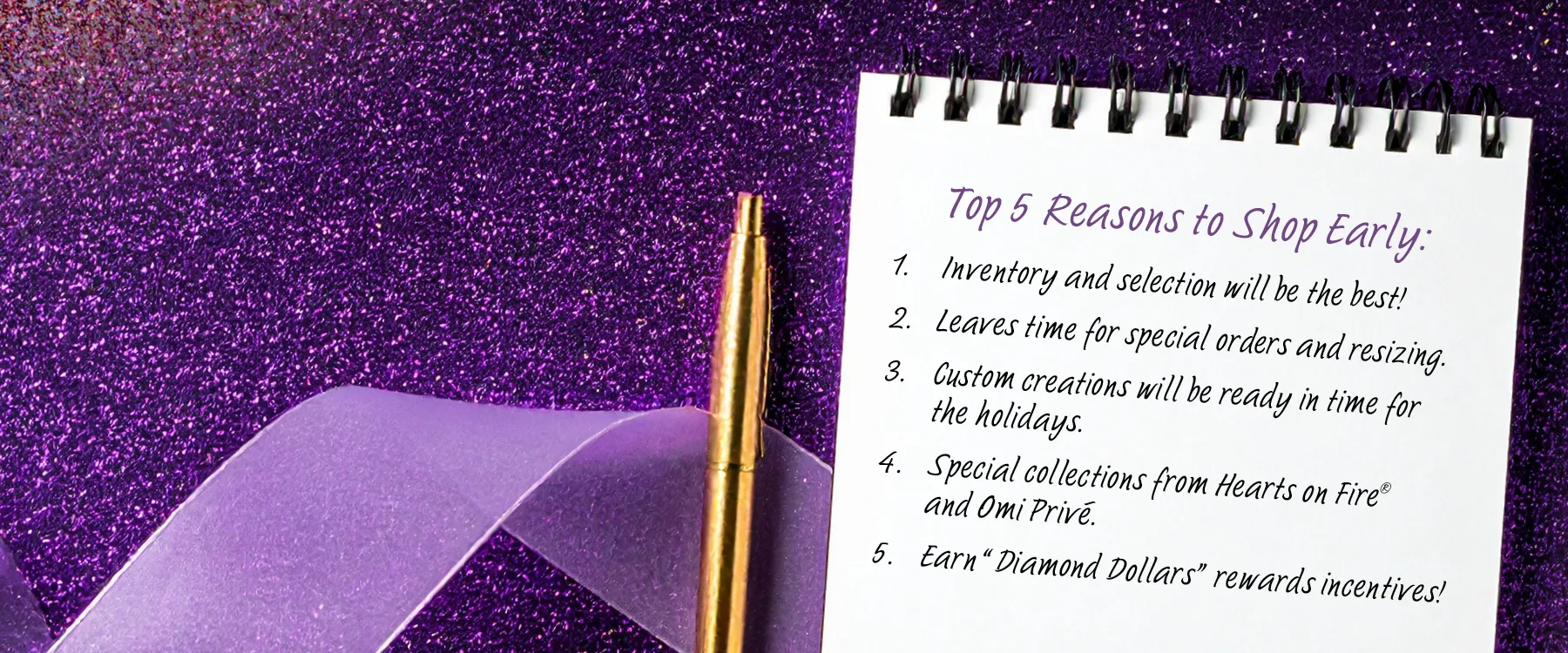 Shop Early this holiday season and early Diamond Dollars!
