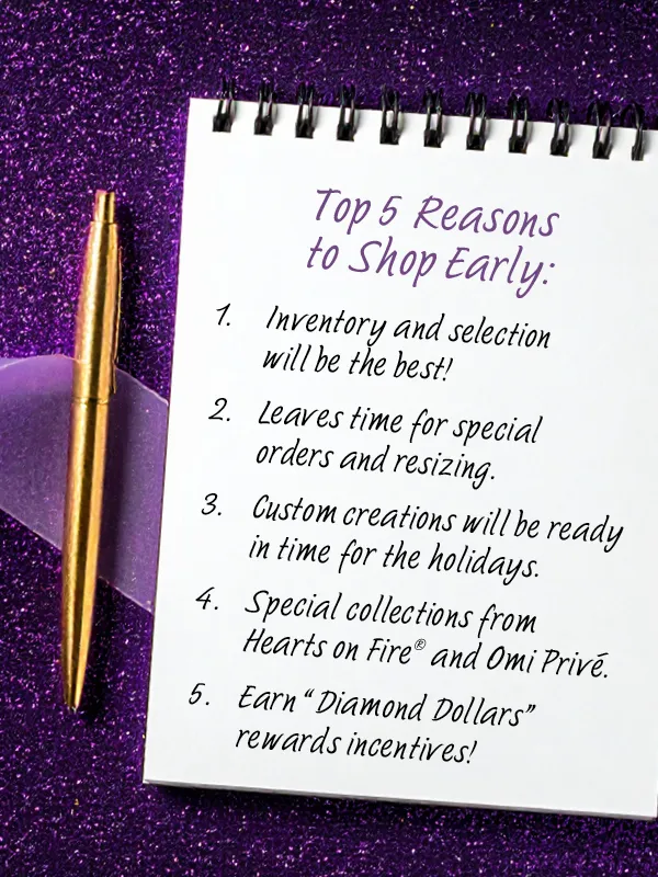Shop Early this holiday season and early Diamond Dollars!