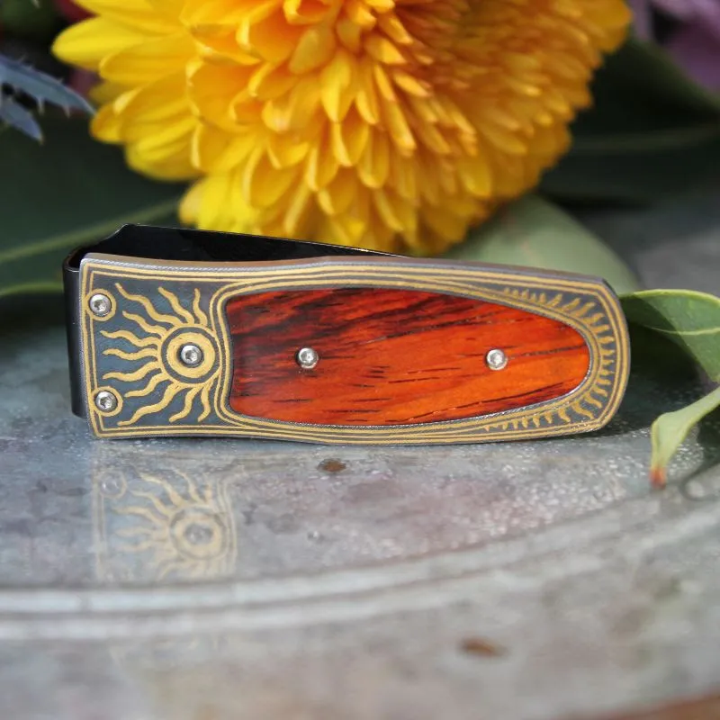The William Henry koftgari and wood money clip The Diamond Center Claremont, CA