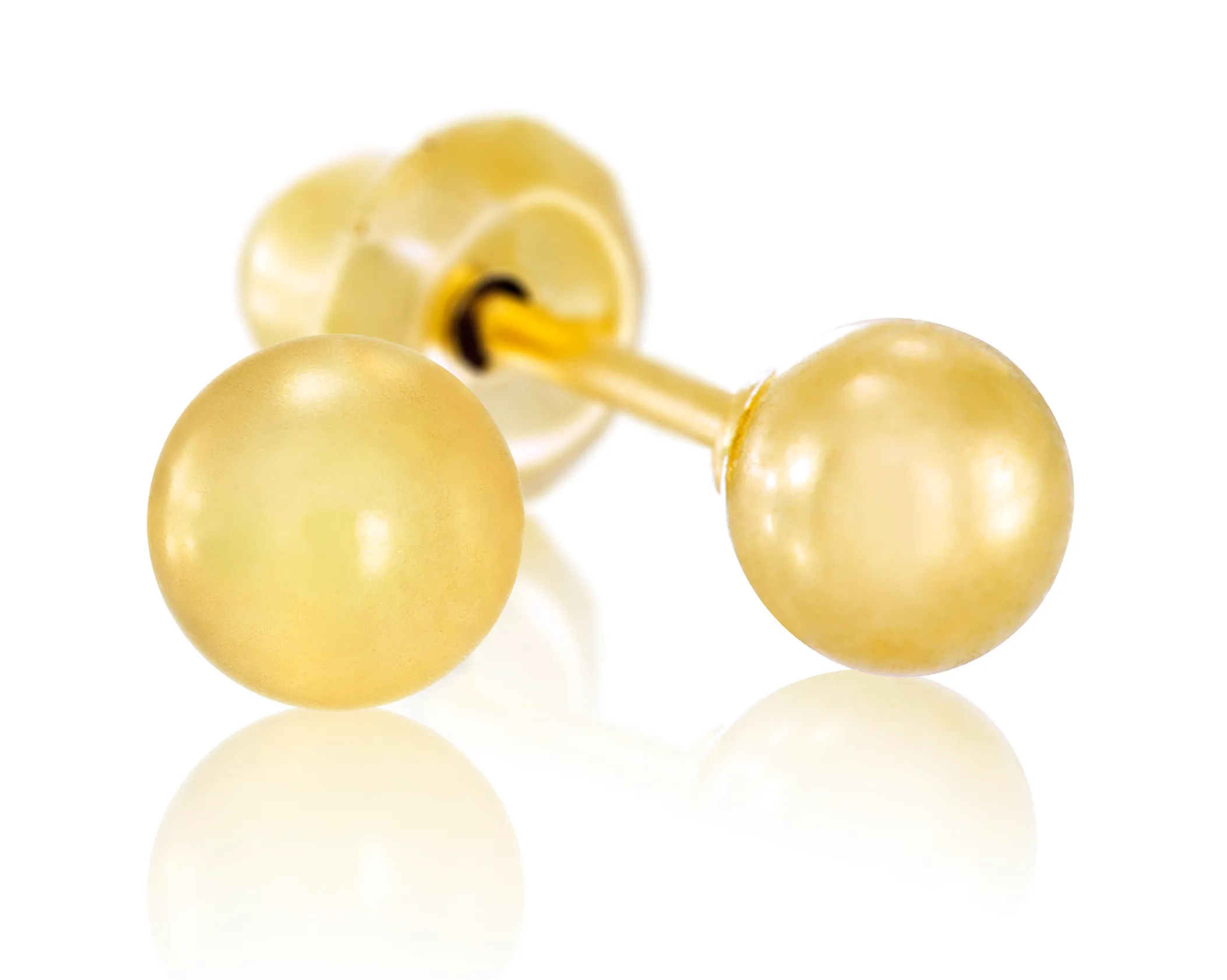14Kt Yellow Gold 4mm Ball Stud Price: $80 Lennons W.B. Wilcox Jewelers New Hartford, NY