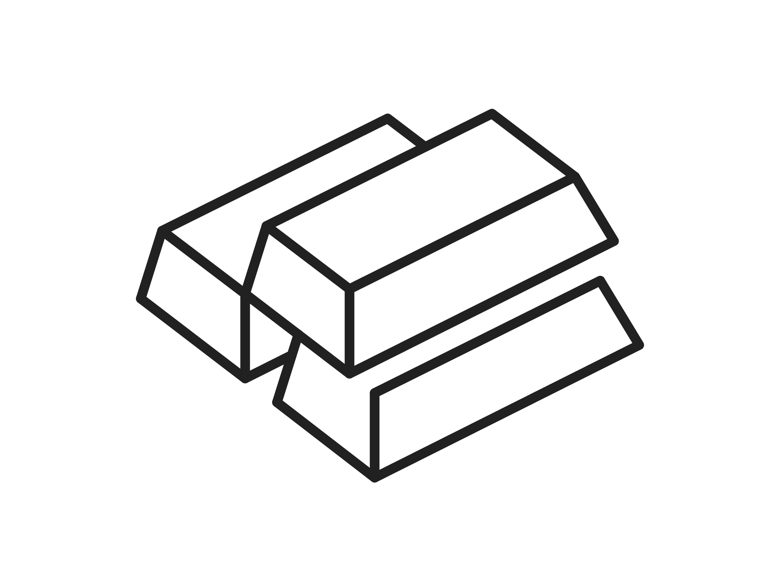 Stacked gold bars icon for scrap gold buying at Lennon's W.B. Wilcox Jewelers. Click to learn more.