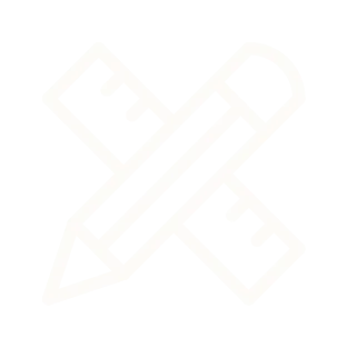 Pencil and ruler crossed icon representing custom design services.