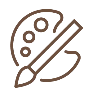 Palette and pencil icon representing design services at Lennon's W.B. Wilcox Jewelers.