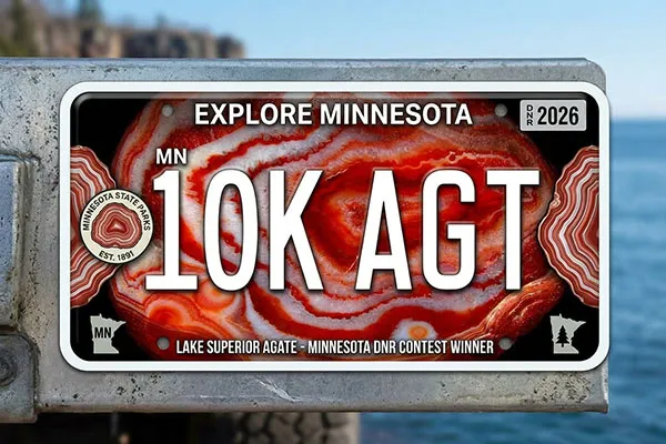 Minnesota Bill Aims to Showcase Lake Superior Agate on New License Plates