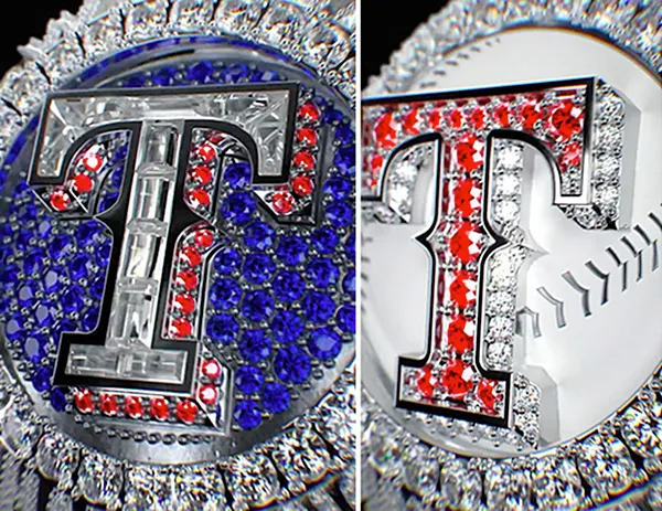 Texas Rangers 2023 World Series Championship Ring Featur