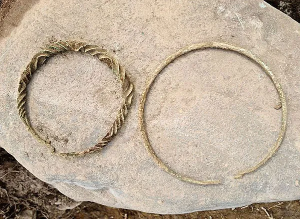 Twisted Bronze Neck Rings Unearthed From 2,500-Year-Old Swedish Grave