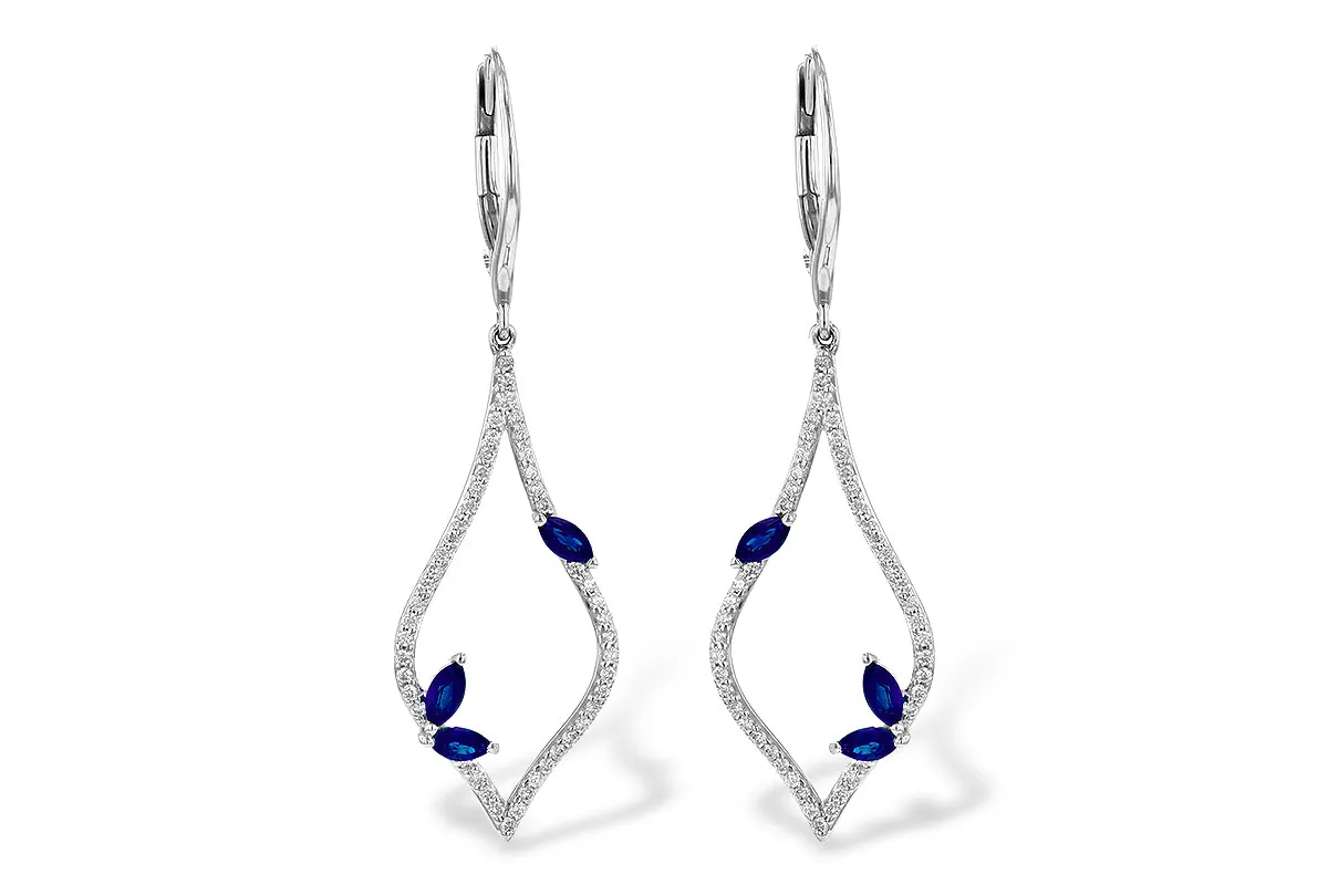 Allison-Kaufman Sapphire & Diamond Earrings Allison-Kaufman .60ctw sapphire and .35ctw diamond earrings in 14k white gold, $2,525. Lumina Gem Hampstead, NC