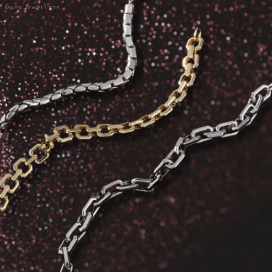 Gold, Silver, & Stainless Steel Chains at Mark Jewellers in La Crosse, WI