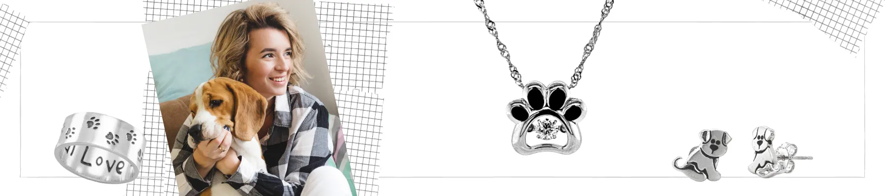 paw prints cats & dogs pet jewelry
