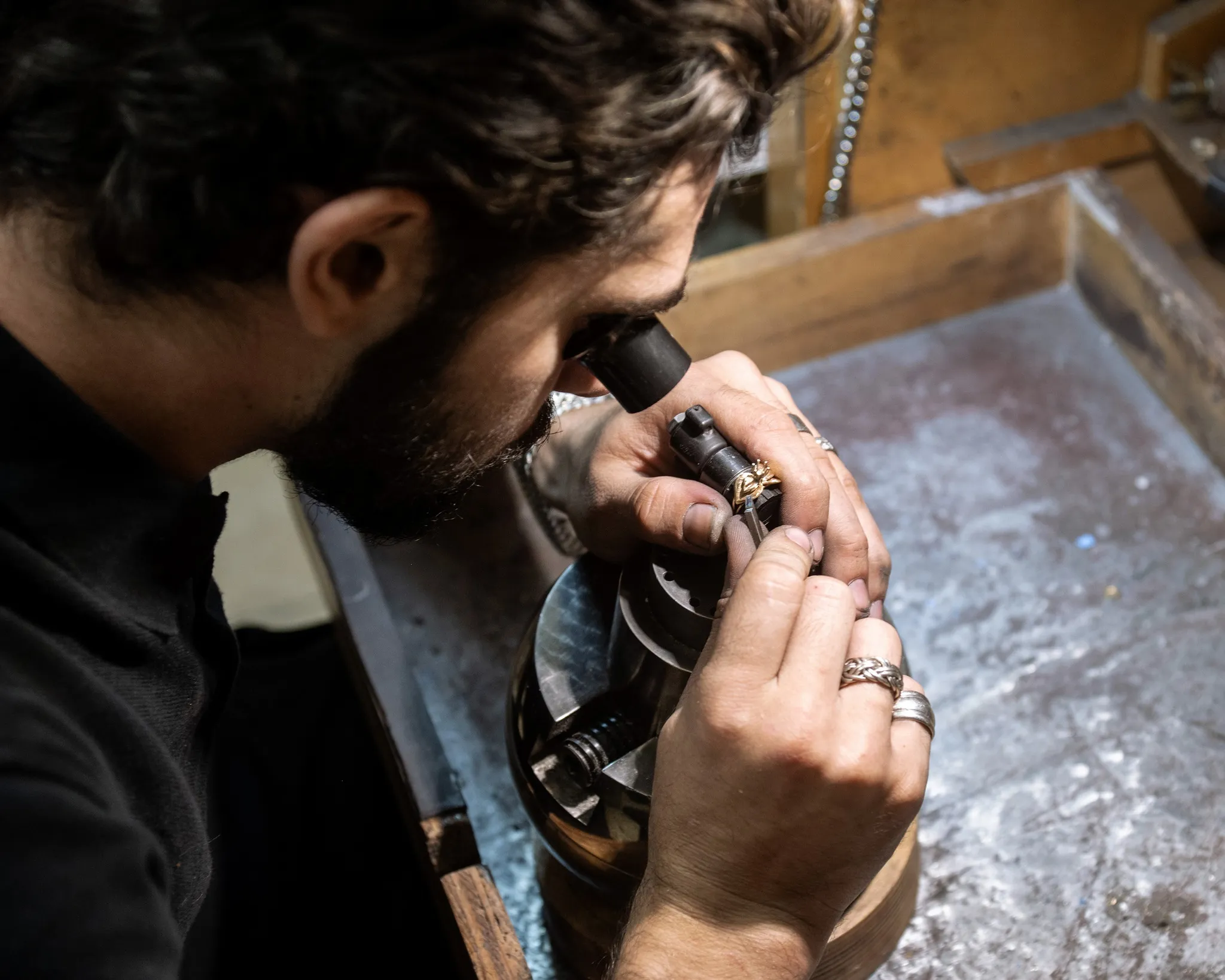 Custom jewelry design in progress at Marshall's Jewelers in Bellingham MA