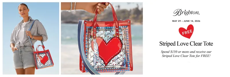 Read article: Brighton Striped Love Clear Tote offer