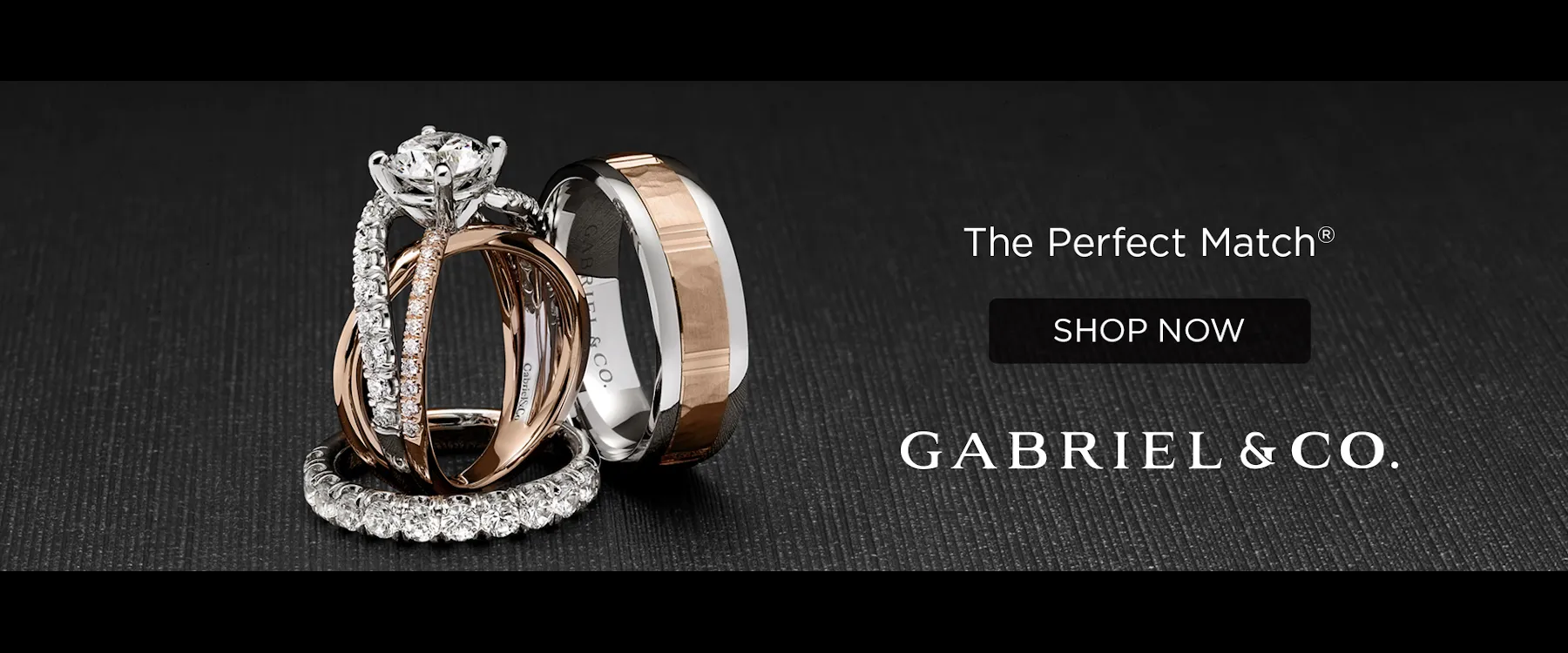 Engagement and wedding rings displayed with 