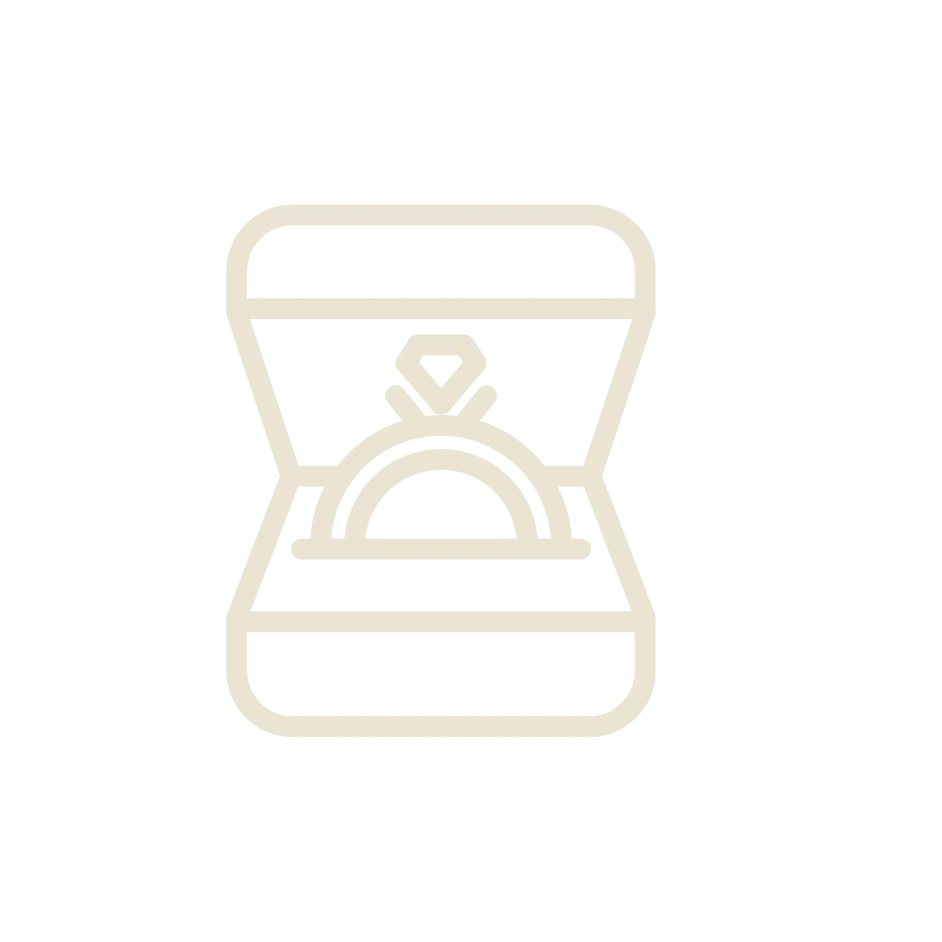 Engagement ring box icon representing Michael & Son's Jewelers, Reno's destination for fine jewelry and diamonds.