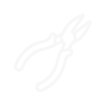 Pixelated rocket icon on a white background.