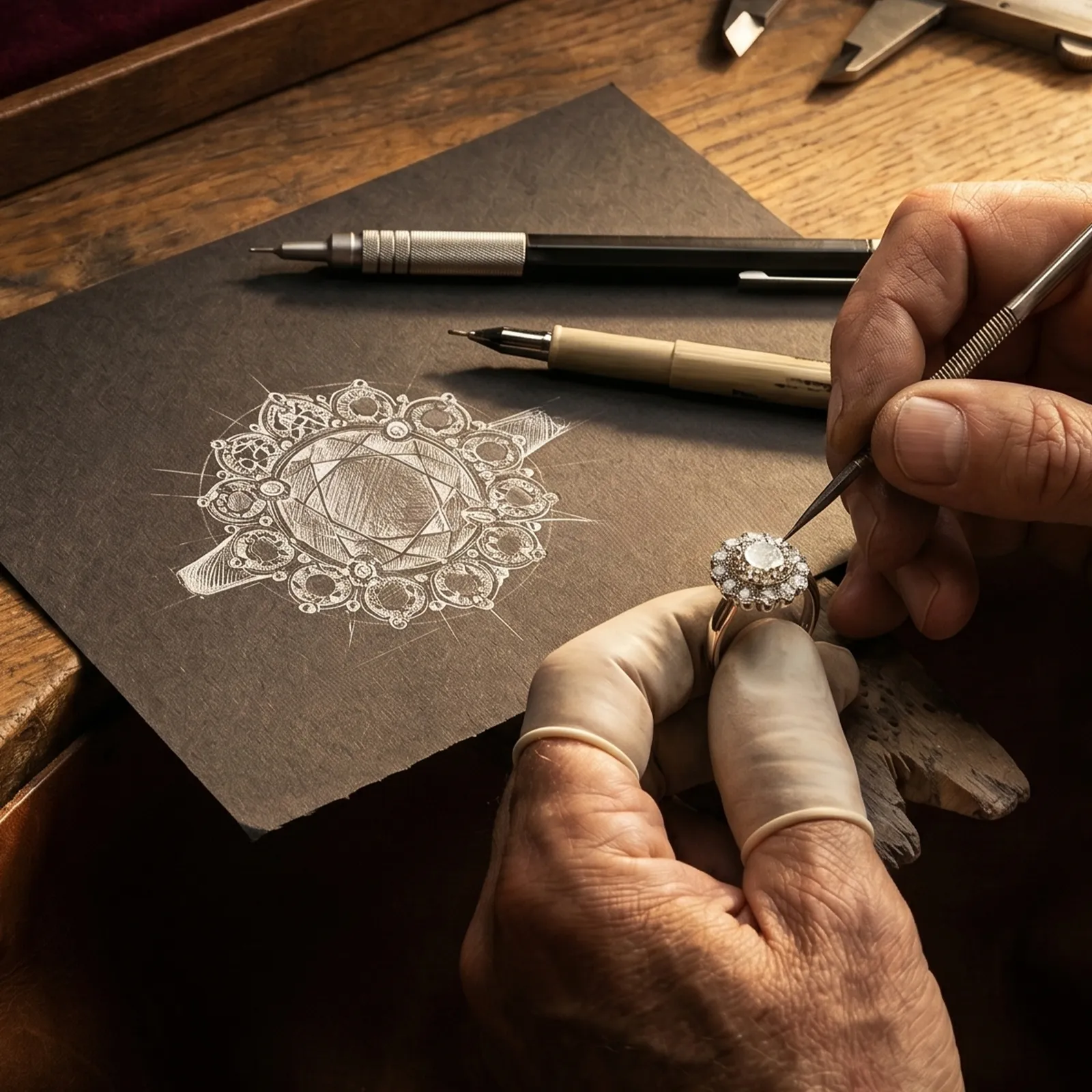 Heirloom jewelry redesign process at Midtown Jewelers. Learn more.
