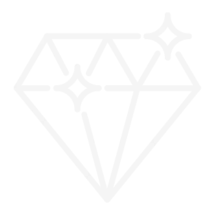 A white pixelated diamond icon with a small sparkle on top.