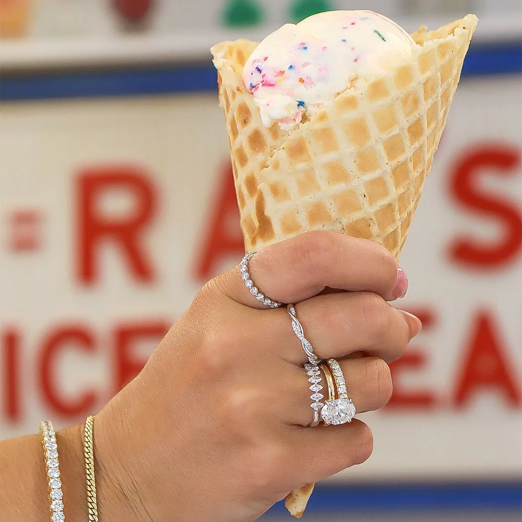 What's Sweeter Than Savings? Ice Cream! Join us both Saturday's during Wedding Week (8/22 & 8/29) from 1-3p and enjoy a complimentary scoop of Royal Oak's sweetest gem&mdash;Ray's Ice Cream! Miners Den Jewelers Royal Oak, MI