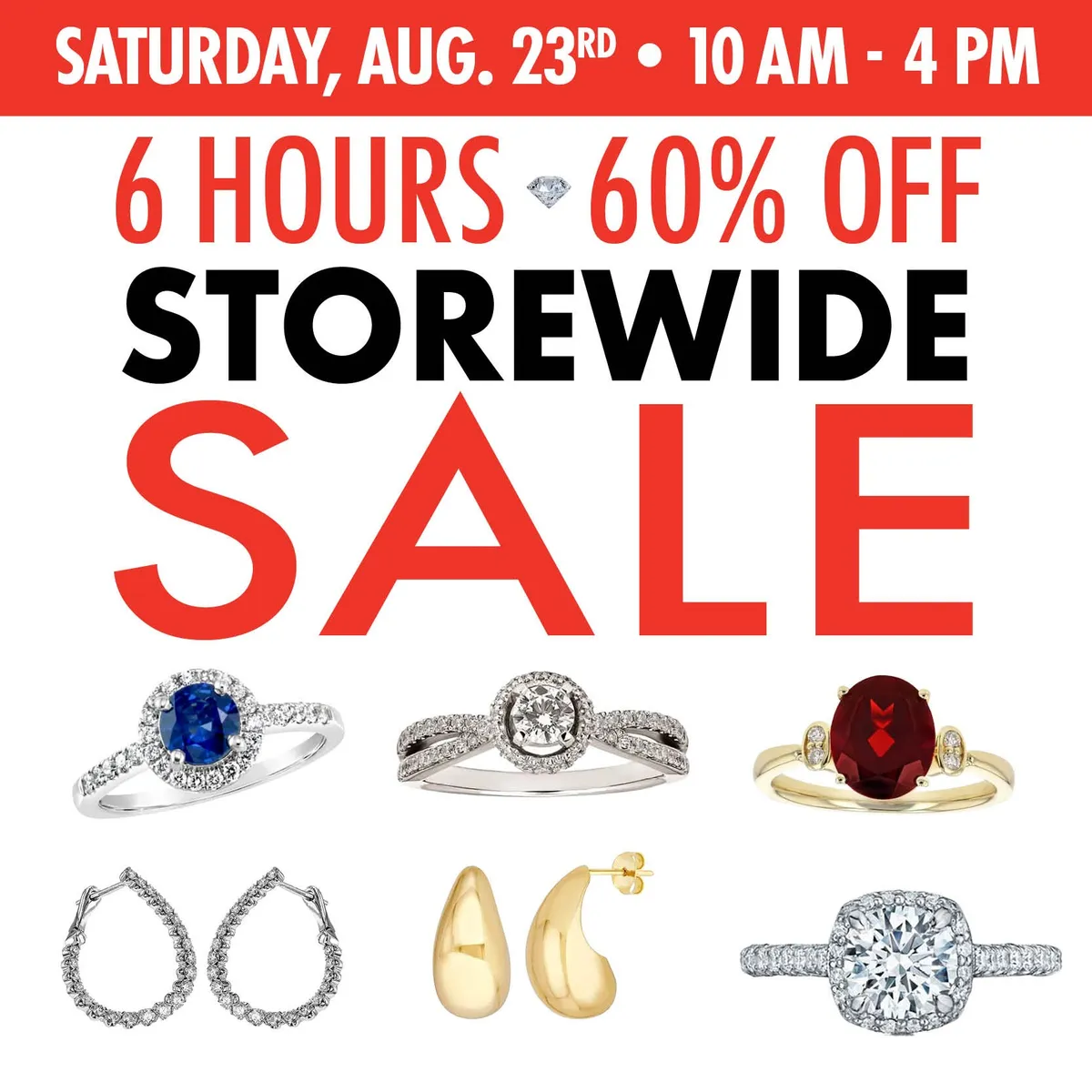 Six Hour SIXTY PERCENT OFF Sale is here!
