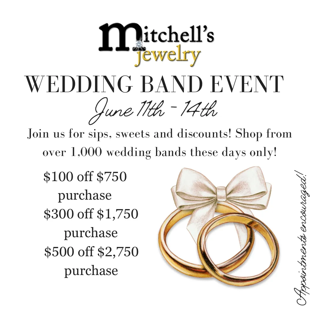 Make your appointment for our Summer Wedding Band event!