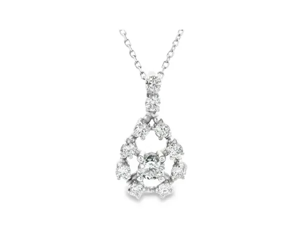 Elegant diamond pendant necklace with intricate design, perfect for special occasions.