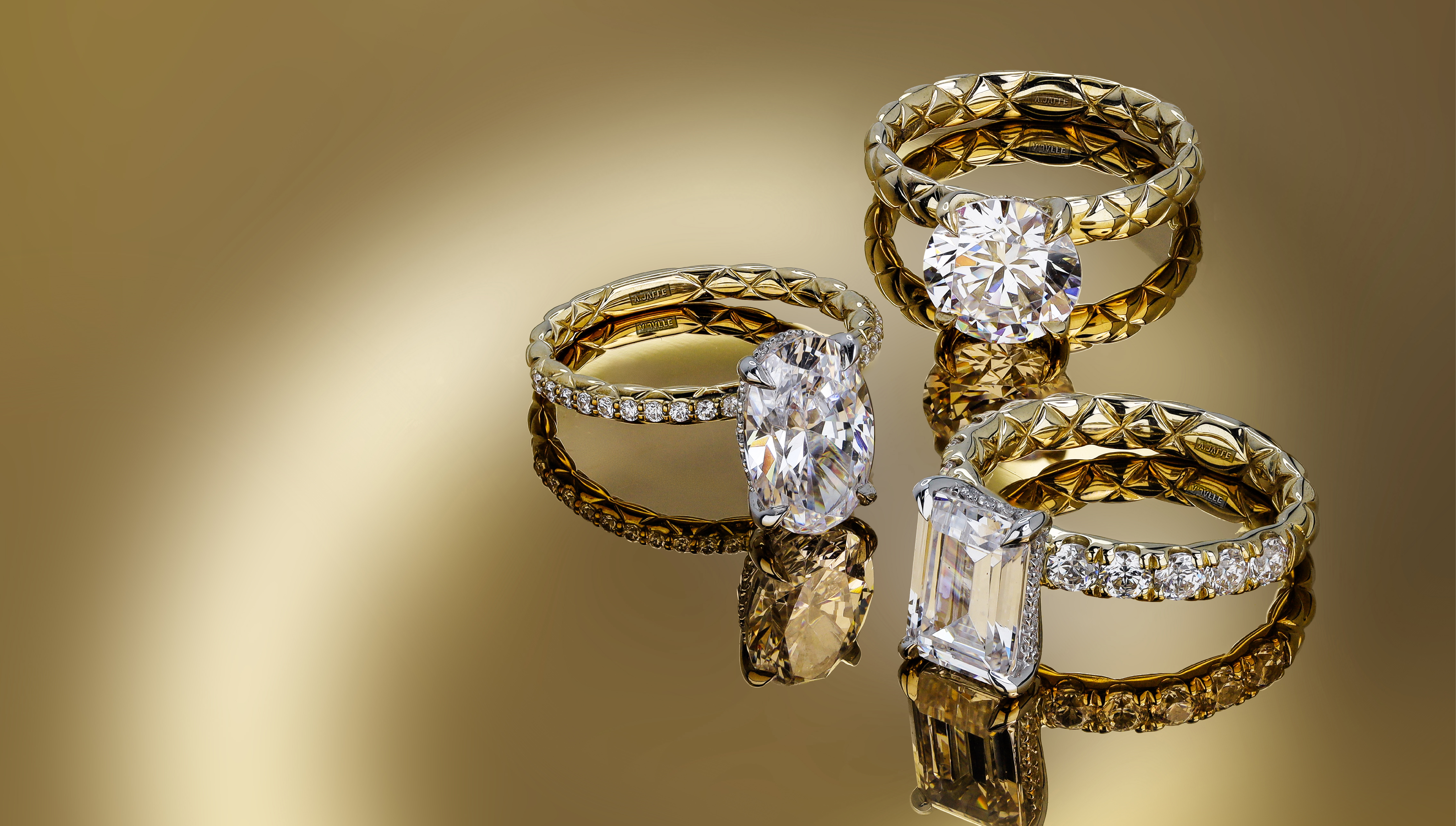 Gold Diamond Engagement Rings by A.Jaffe
