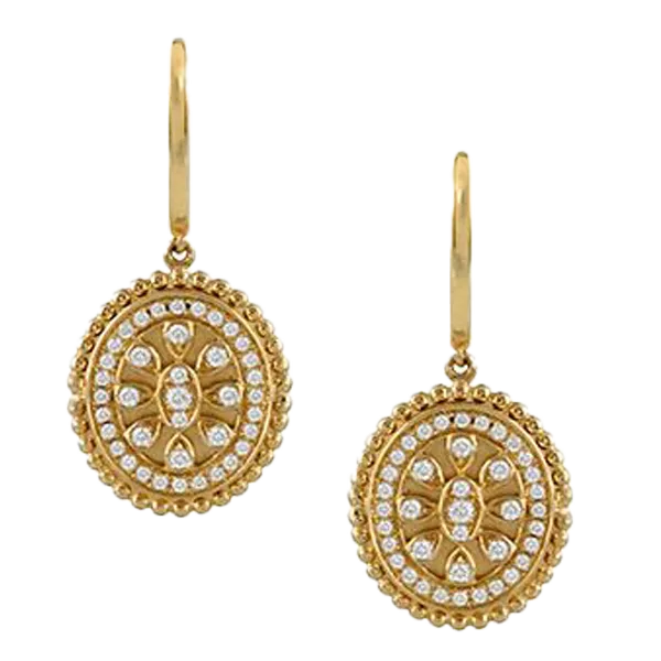 18KT YELLOW GOLD AND DIAMOND EARRINGS Current Retail: $4,499  Sale Price: $2,249 Morrison Smith Jewelers Charlotte, NC