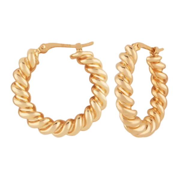 14KT YELLOW GOLD MINI TWISTED HOOP EARRINGS Current Retail: $599  Sale Price: $419 Morrison Smith Jewelers Charlotte, NC