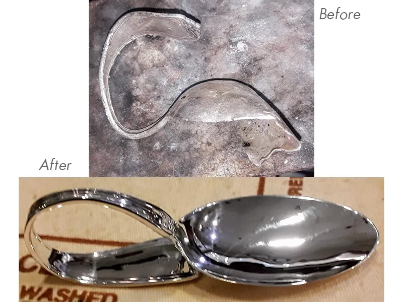 damaged silver Damaged silver can be brought back to like new. Morrison Smith Jewelers Charlotte, NC