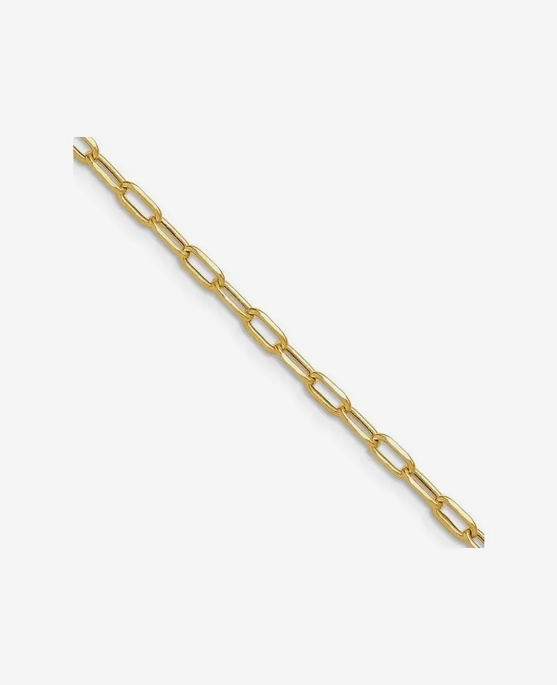 Gold chain with elongated links, perfect for jewelry designs.
