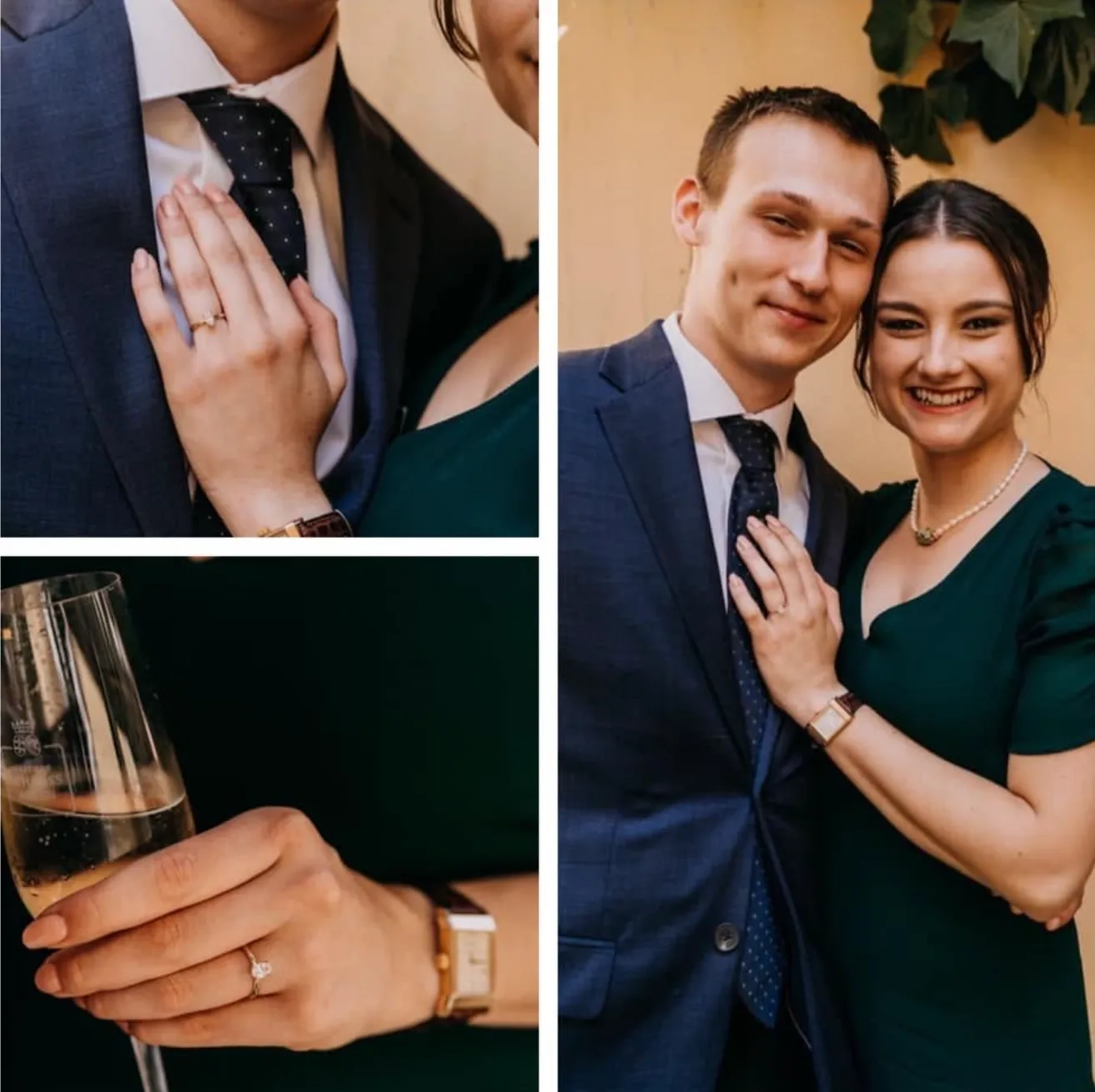 Engagement moment Pearce Jewelers West Lebanon