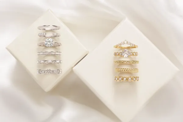 Diamond, Gold & Stackable Rings Simple bands, delicate stones, mixed or stacked Peran & Scannell Jewelers Houston, TX