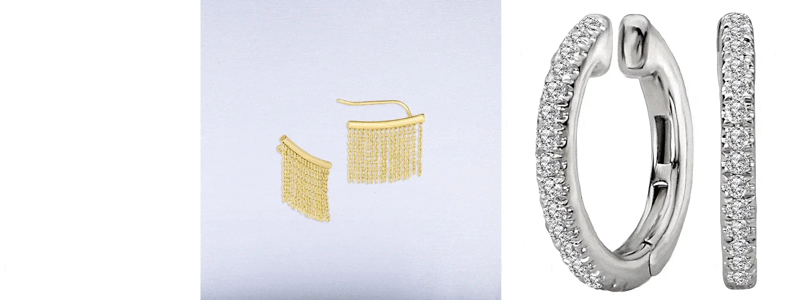 Elevate your style with trendy climbers, cuffs & charms earrings from delicate to distinctive.