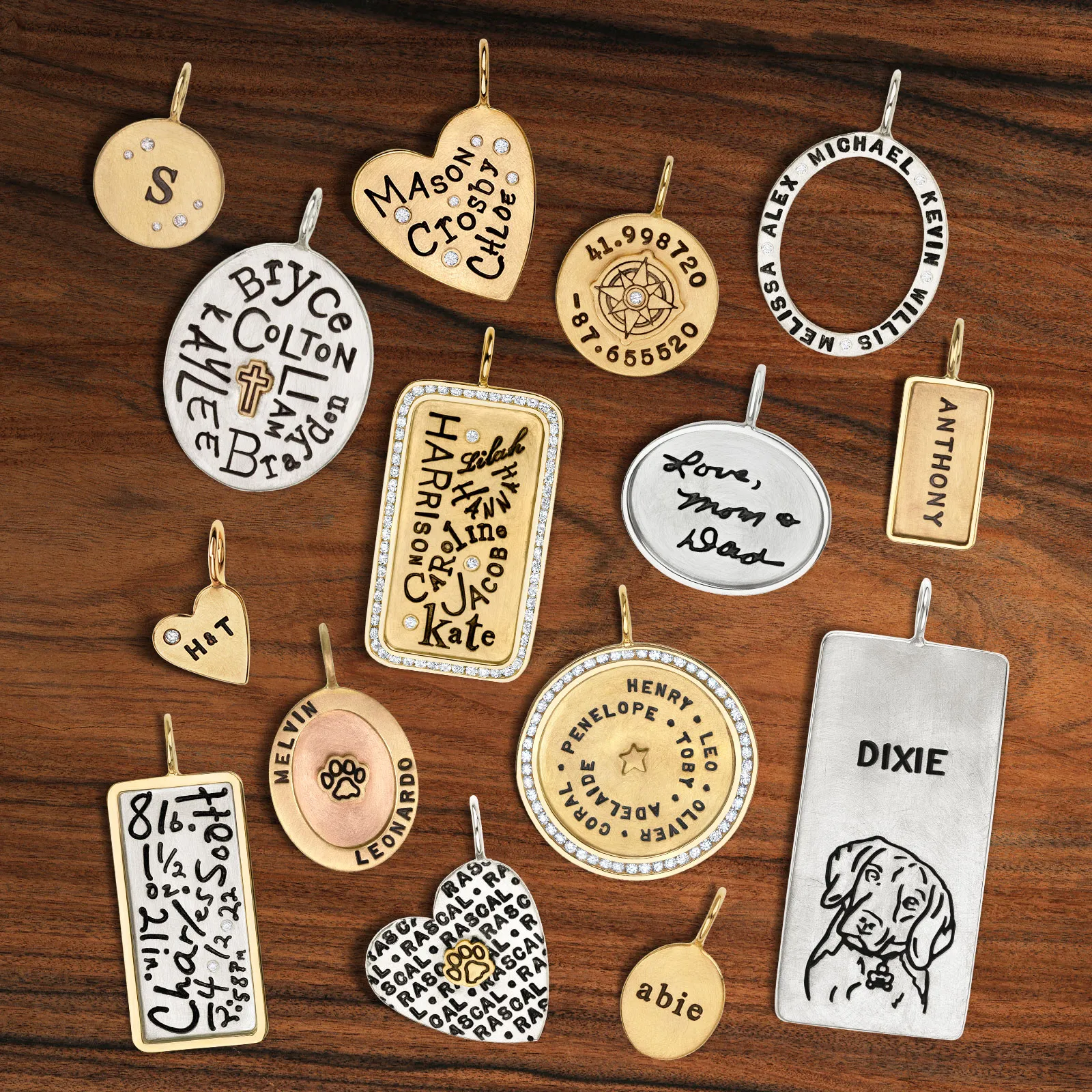 Heather B. Moore is a Cleveland designer that specializes in creating personalized jewelry.  Create the most meaningful gift at 