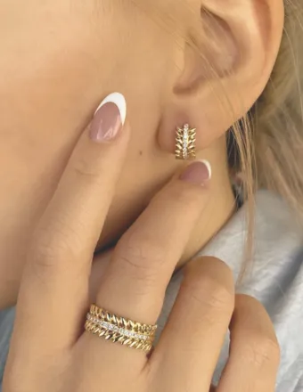 shy creation laurel leaf ring and earrings. Peter & Co. Jewelers Avon Lake, OH